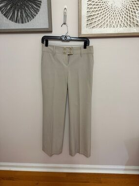 LOFT Petite Light Beige flare Leg Dress Pants